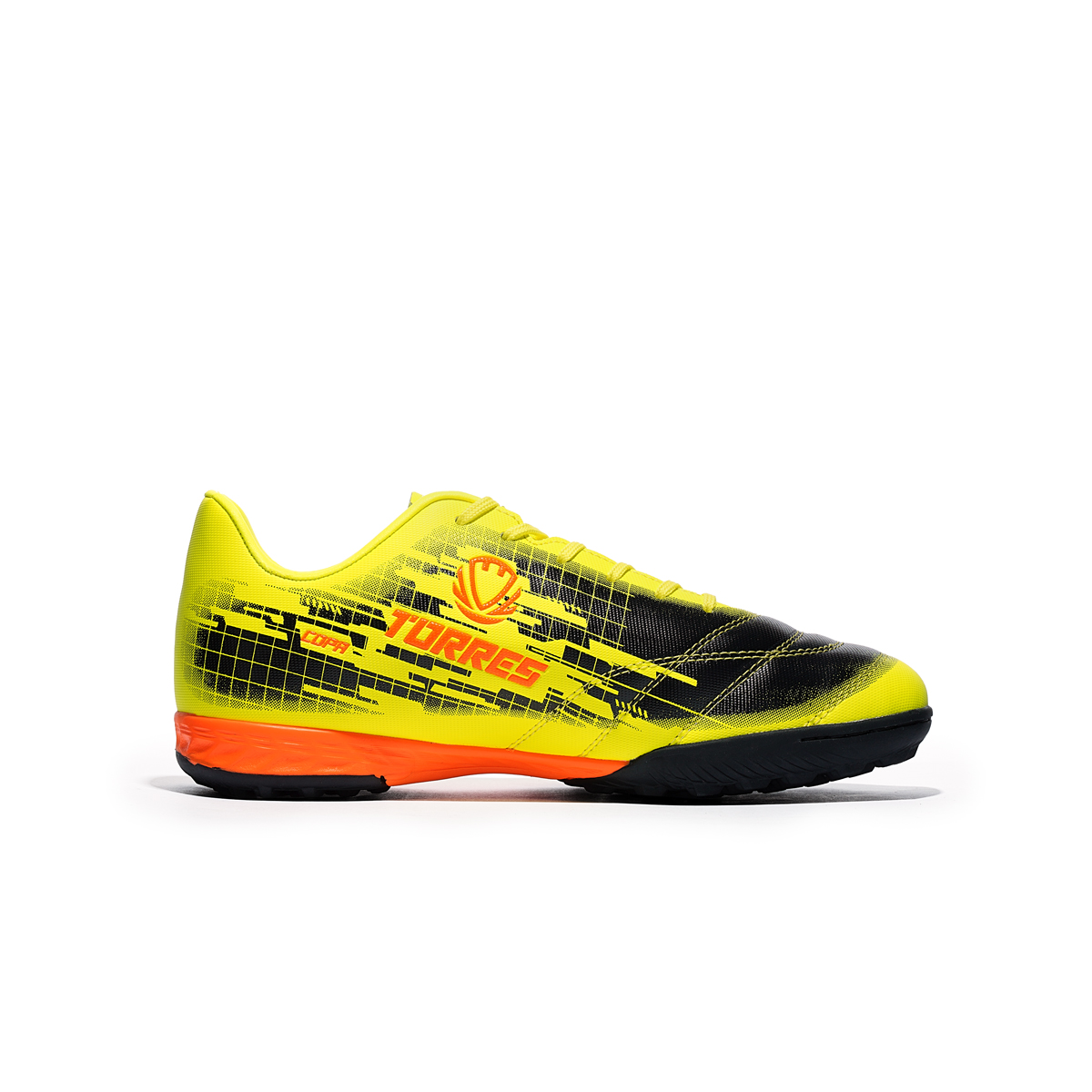 Бутсы футб.(многошиповки) TORRES COPA KID дет. TS234238-614-28, р.28, резина,ПУ,текстиль,чёрно-жёлт.