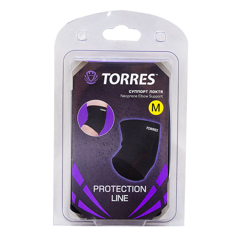 Суппорт локтя TORRES , PRL6008M, р.M, неопрен 3 мм, черный