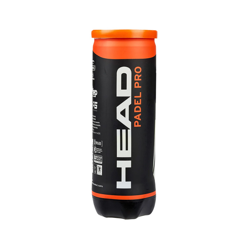 Мяч для падела HEAD Padel Pro, 575613, уп.3 шт, войлок,нат.резина,желтый