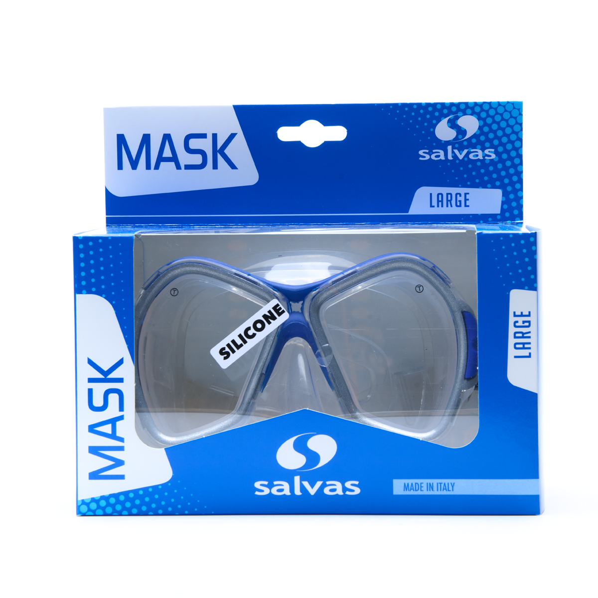 Маска для плав. Salvas Phoenix Mask, CA520S2BYSTH, зак.стекло, силикон, р.Senior, сереб/син