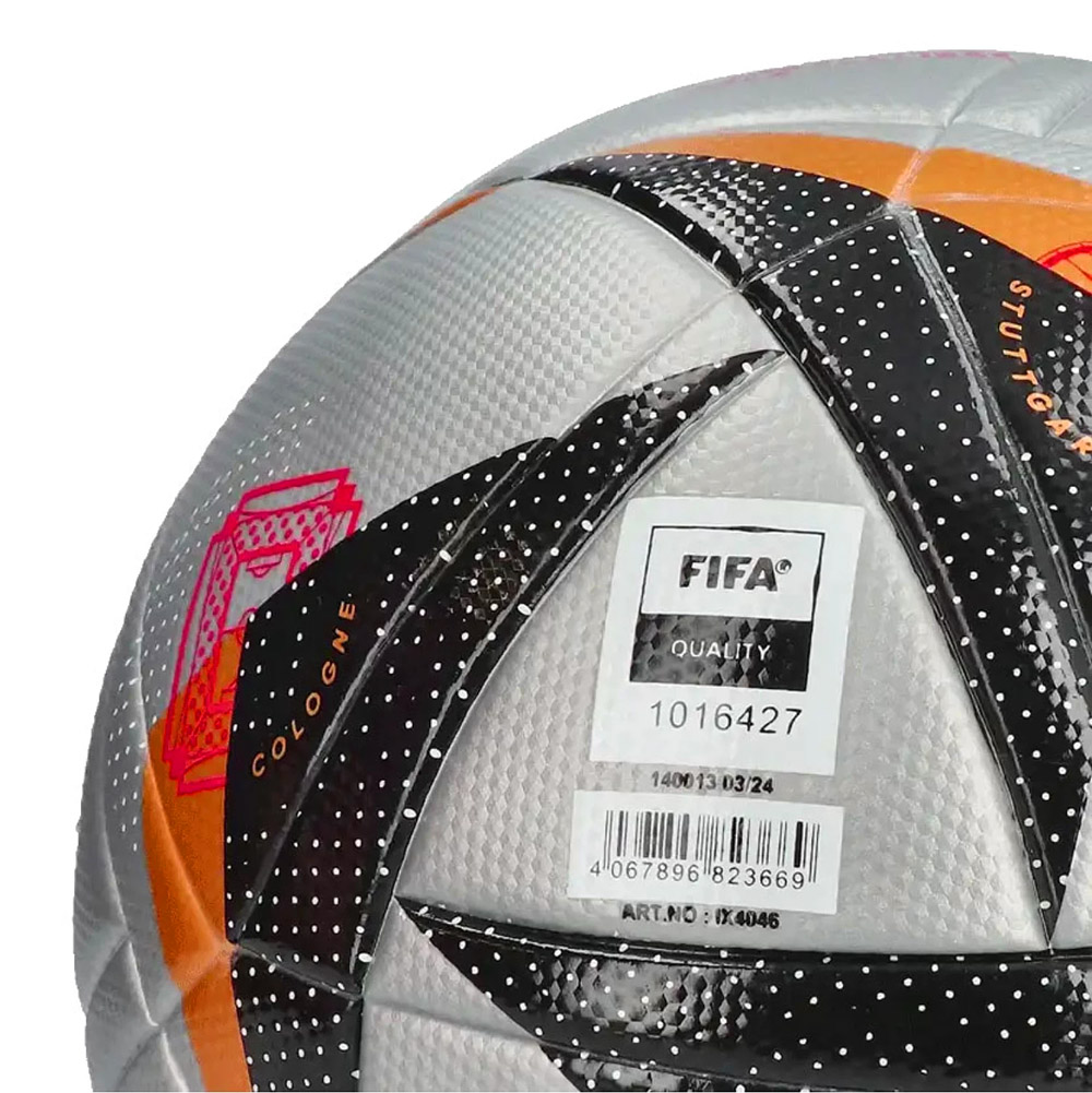 Мяч футб. ADIDAS Euro24 Fussballliebe Finale IX4046, р.4, 12п, ТПУ, термосш, серебристый