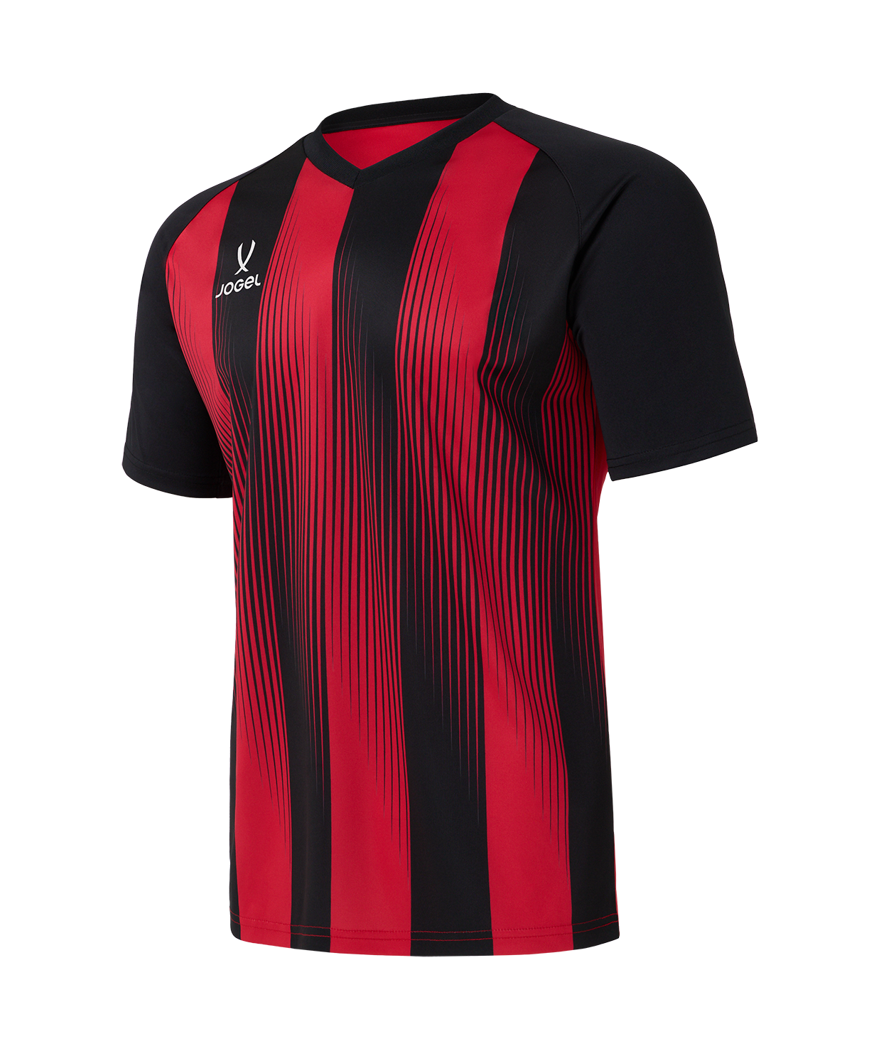 Футболка игровая JOGEL CAMP Striped Jersey, красный/черный, детский