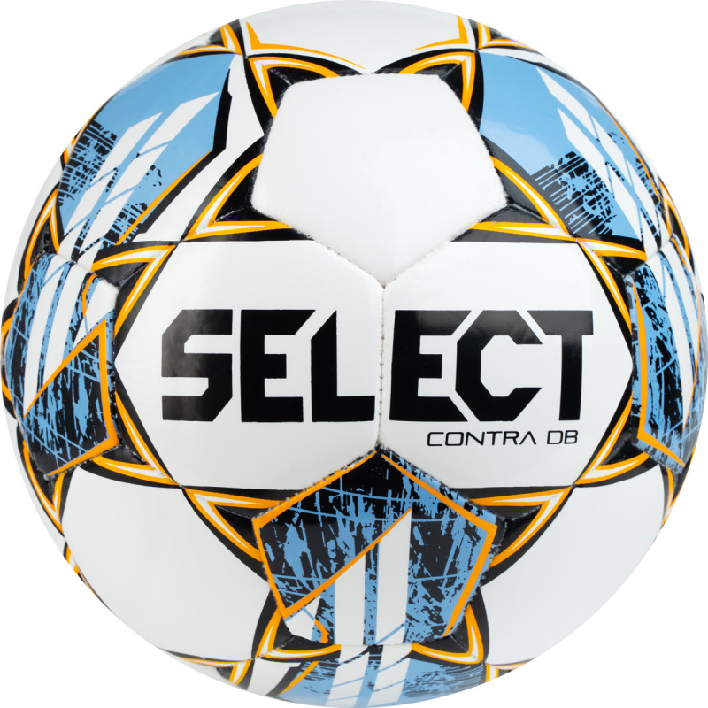 Мяч футб. SELECT Contra DB V23, 0853160200, р.3, 32 пан, ПУ, гибрид.сш, бело-голубой