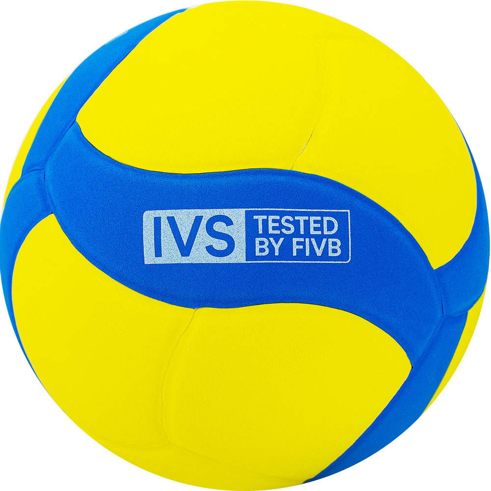 Мяч вол. MIKASA VS170W-Y-BL, р.5, вес 160-180 г, FIVB/IVS,синт.пена ТПЕ, клеен,18 пан,бут.кам,жел