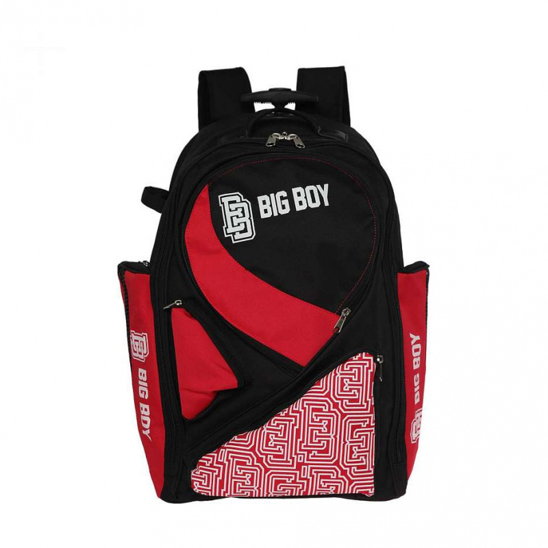 Рюкзак на колесах BIG BOY Elite Line Junior, BB-BACKPACK-EL-RD, полиэстер, красно-черно-белый
