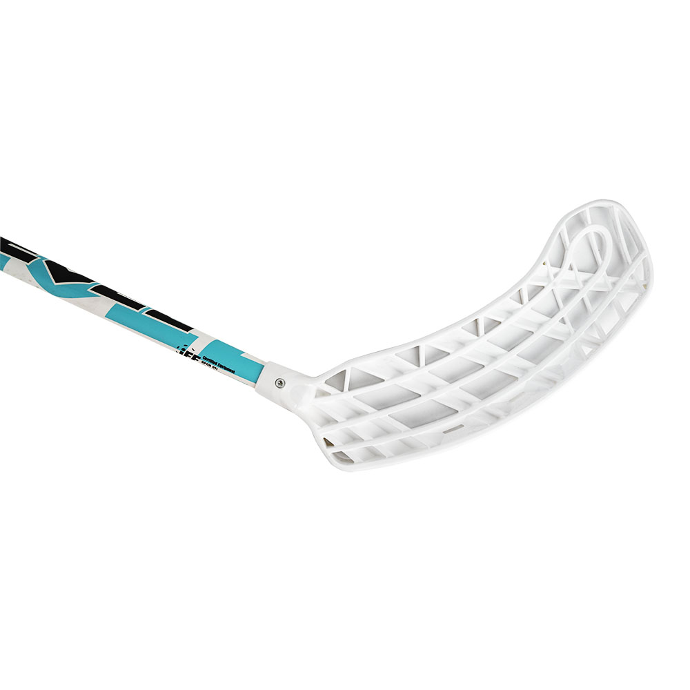 Клюшка для флорбола RealStick LEVEL 2.8, MR-KF-L85, IFF, 85см, лев. крюк, композит, бел-голуб.