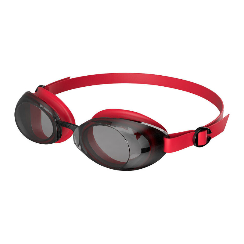 Очки для плав. SPEEDO Jet 2.0, 8-00466717952, ДЫМЧАТЫЕ линзы, красная оправа