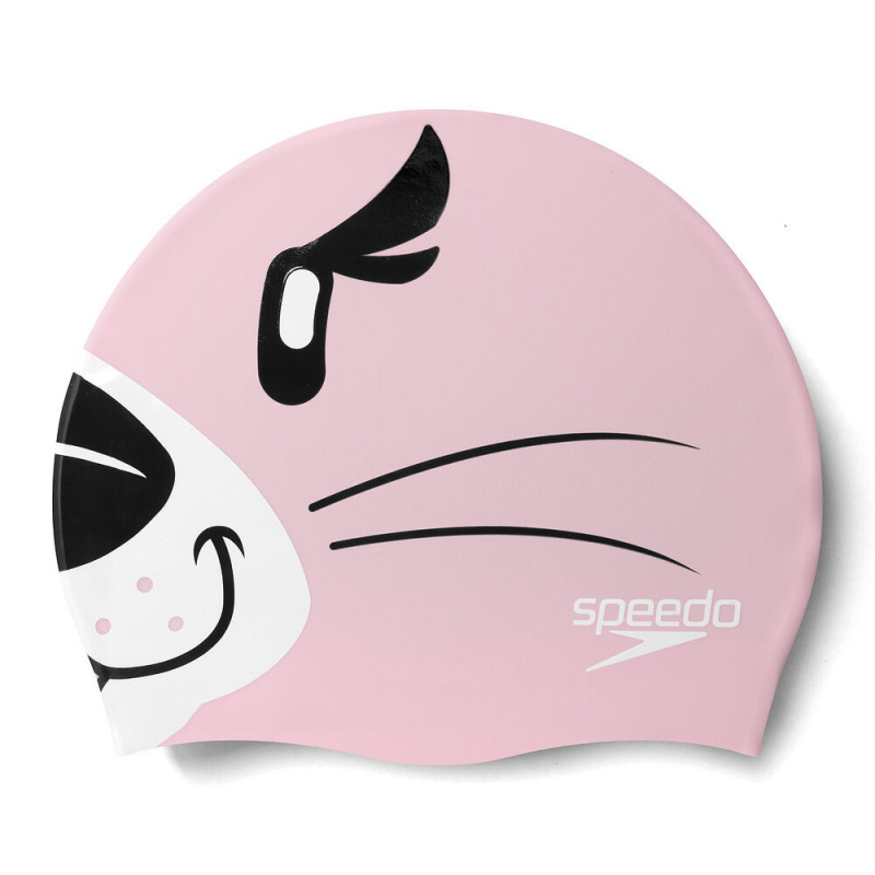 Шапочка для плав. дет. SPEEDO Cap Jr, 8-00232614670, РОЗОВО-ЧЕРНЫЙ, силикон