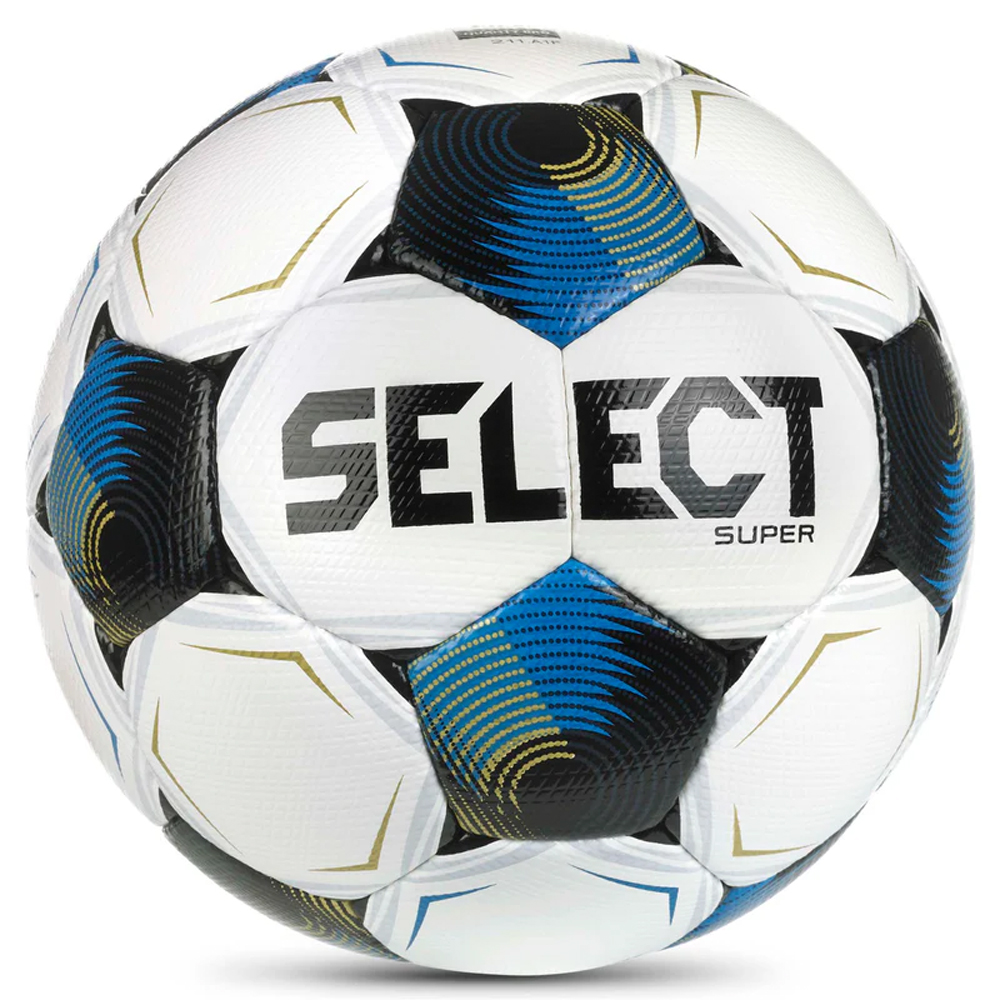 Мяч футб. SELECT Super v26, 3625571128,р.5, FIFA PRO, 32пан, ПУ-микрофибра,руч.сш, бело-сине-черный