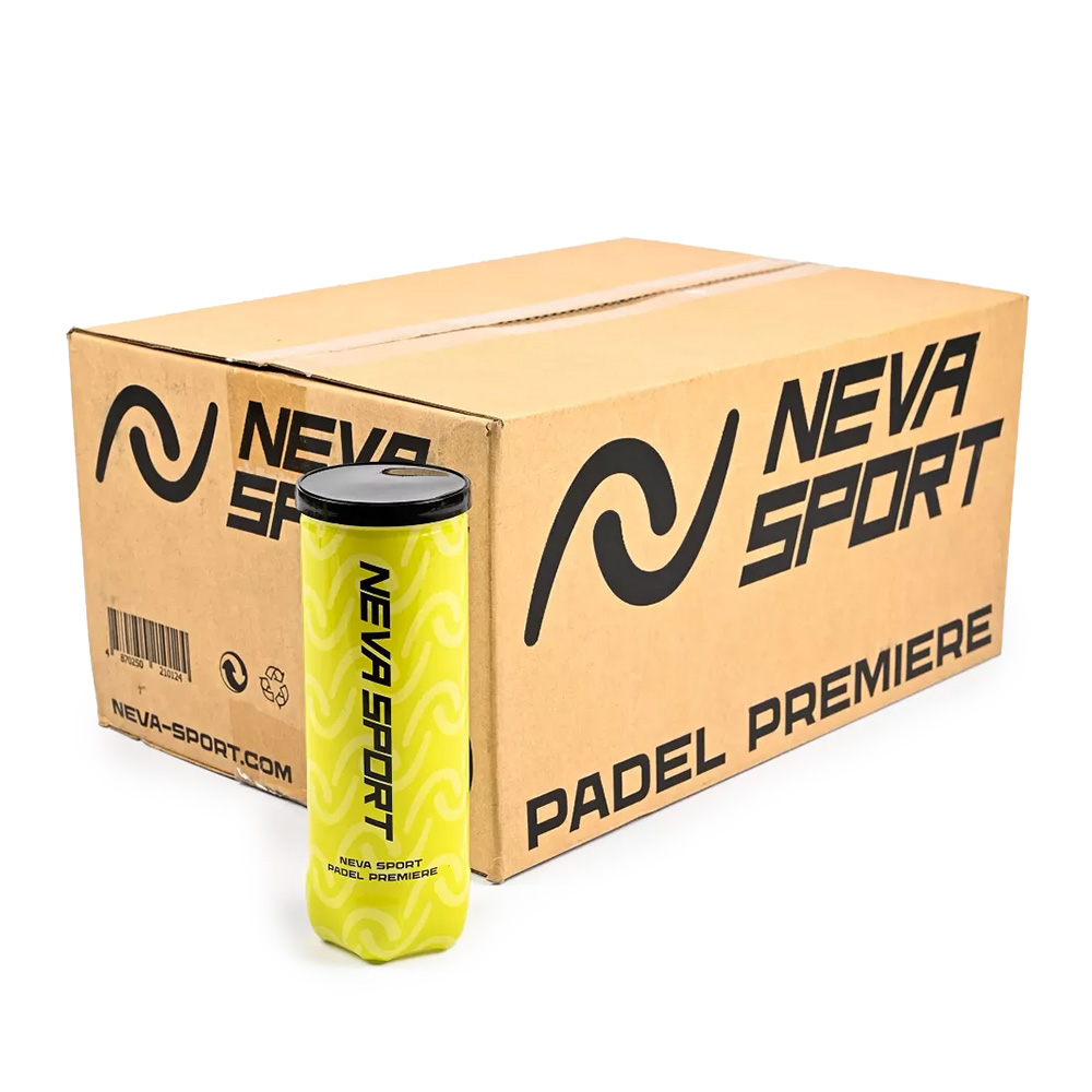 Мяч для падела NS Padel Premier, 502101, уп.3 шт, сукно, нат.резина,желтый