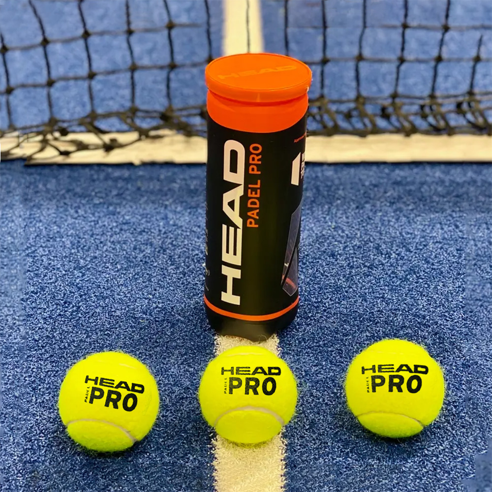 Мяч для падела HEAD Padel Pro, 575613, уп.3 шт, войлок,нат.резина,желтый