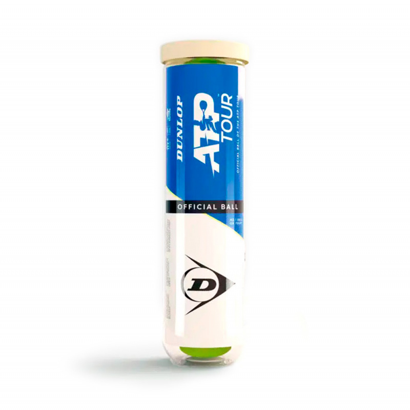 Мяч теннисный Dunlop ATP Official Tour Premium 4B, 601599, уп.4шт, одобр. ITF, нат.резина,фетр.