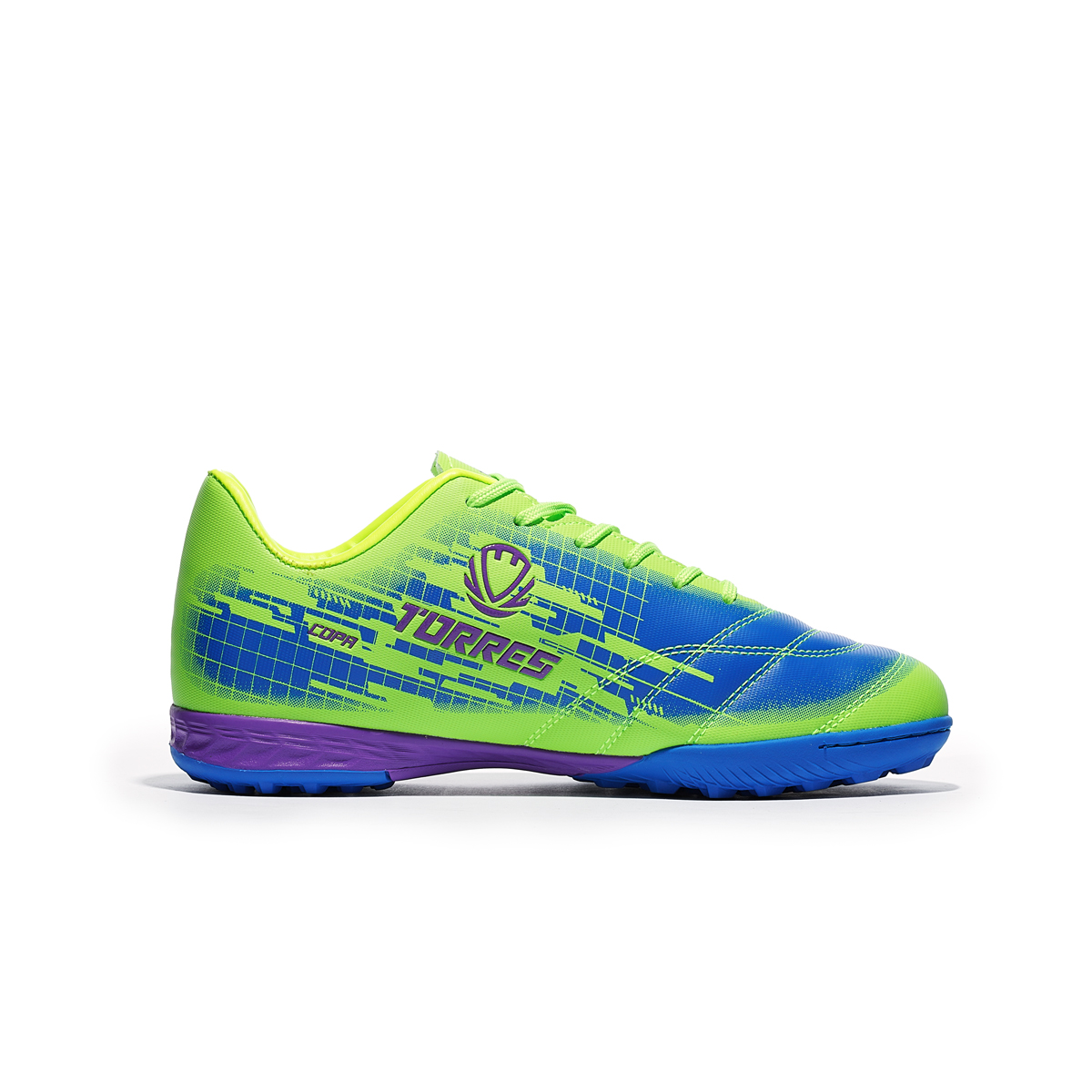 Бутсы футб.(многошиповки) TORRES COPA KID дет. TS234238-350-29, р.29, резина,ПУ,текстиль,салат-синий