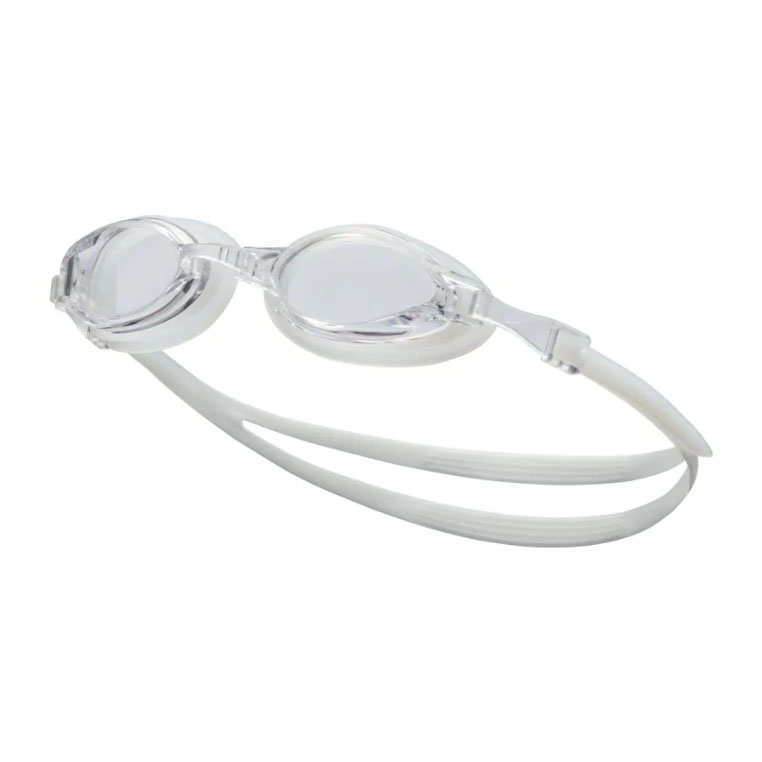 Очки для плав. NIKE Chrome, NESSD127000, ПРОЗРАЧНЫЕ линзы, регул .пер., белая оправа