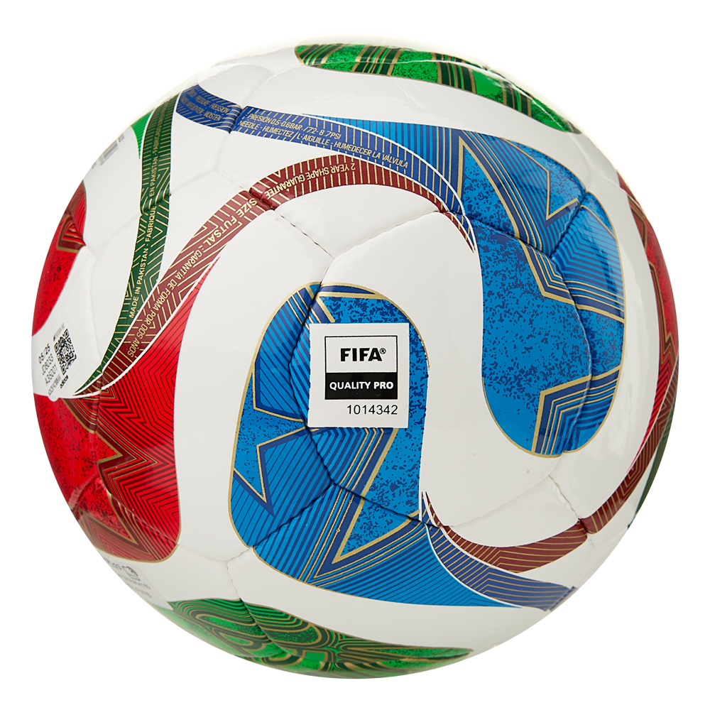 Мяч футзал. ADIDAS WC26 Trionda PRO Sala, JD8033, р.4, FIFA Quality Pro, 18 пан, ПУ, руч.сш, мульт
