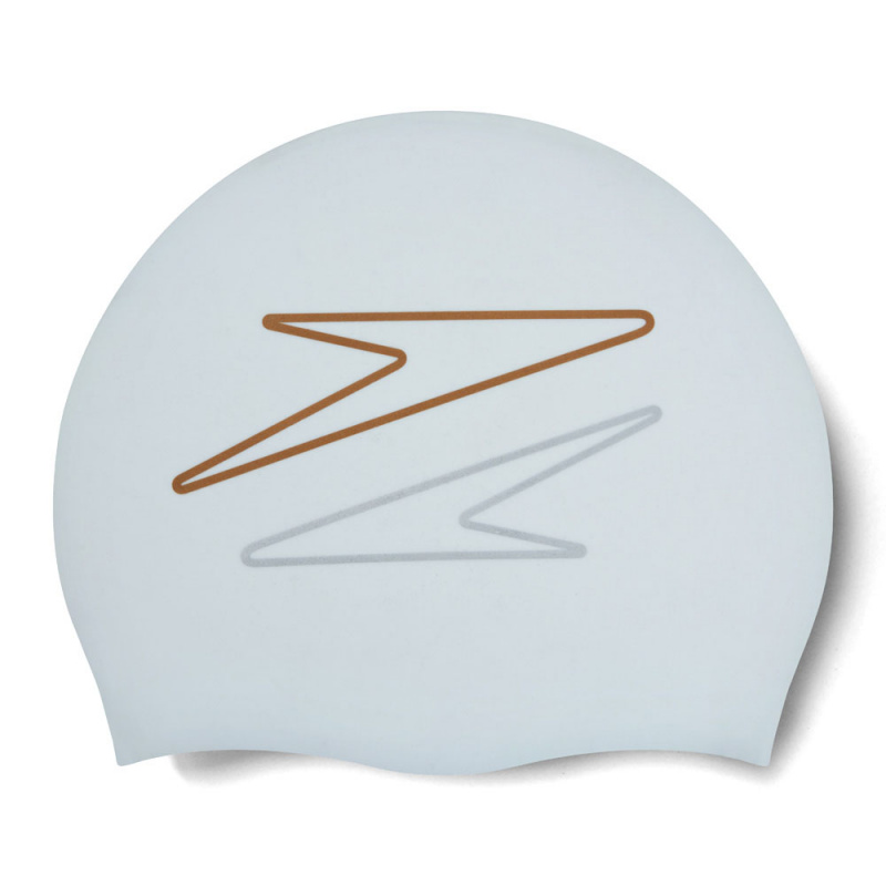 Шапочка для плав. SPEEDO Slogan Print Cap, 8-0838515978, БЕЛЫЙ, силикон