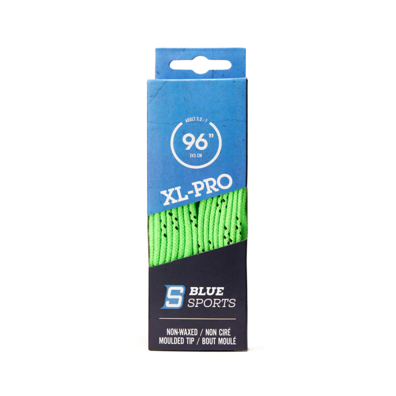Шнурки для коньков Blue Sports XL-PRO, 902920-L-249, полиэстер, 249 см, лайм
