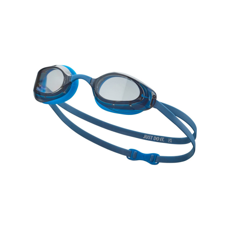 Очки для плав. NIKE Vapor, NESSA177444, ДЫМЧАТЫЕ линзы, FINA Approved, смен.перенос., синяя оправа