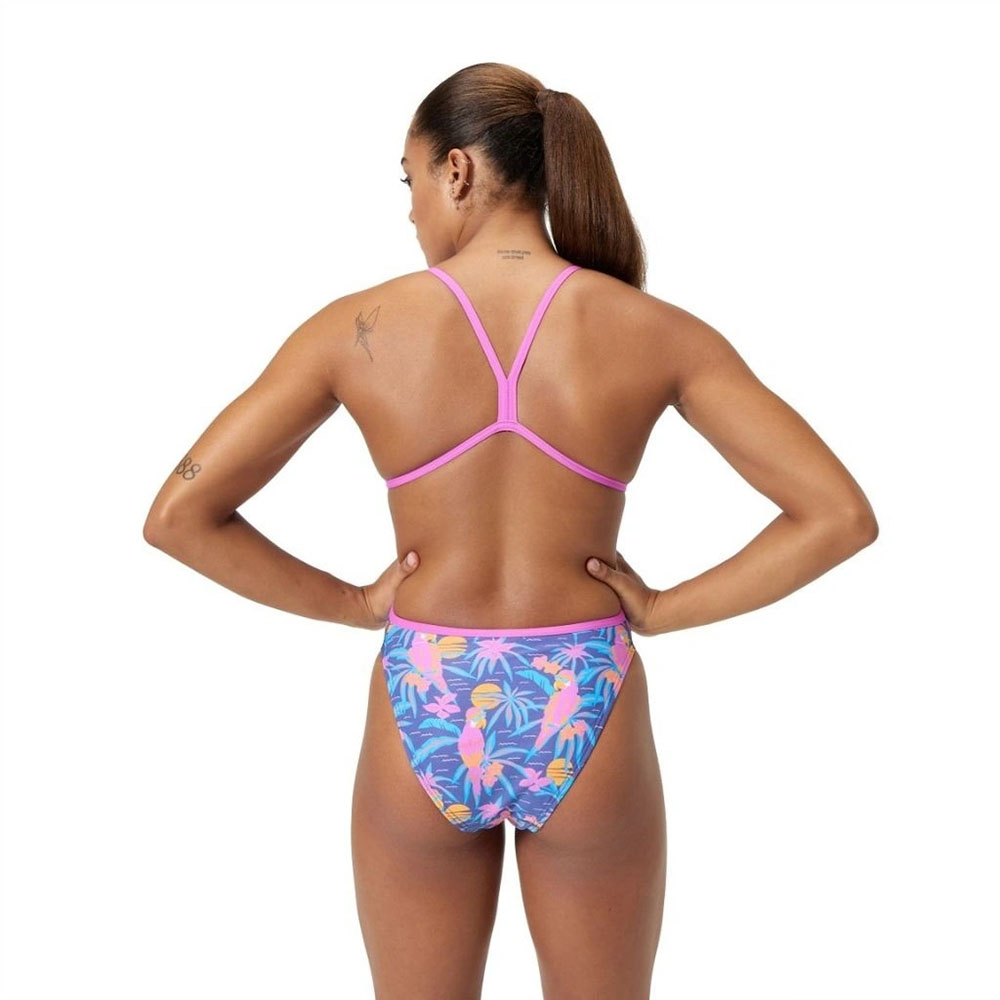Купальник SPEEDO Allover Digital Vback, 8-1284318205, р.36 (рос.48), розово-синий