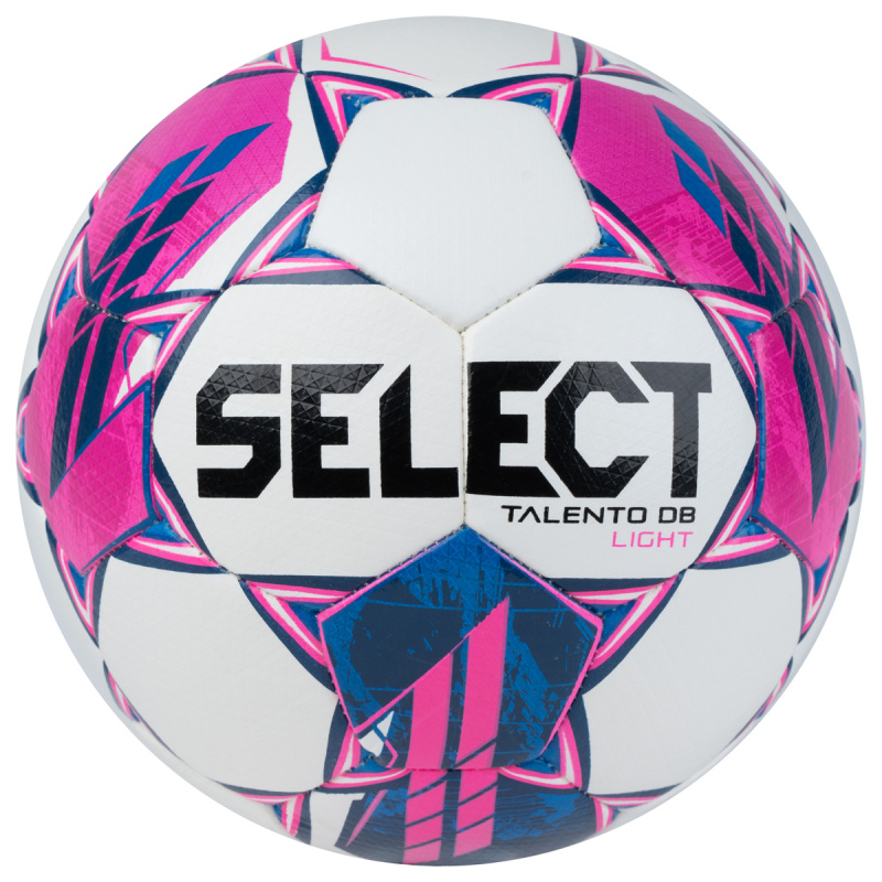 Мяч футб. SELECT Talento DB Light V23, 0773860009 р.3, 290-310г, 32п, ПУ, гибрид.сш, бело-розово-син