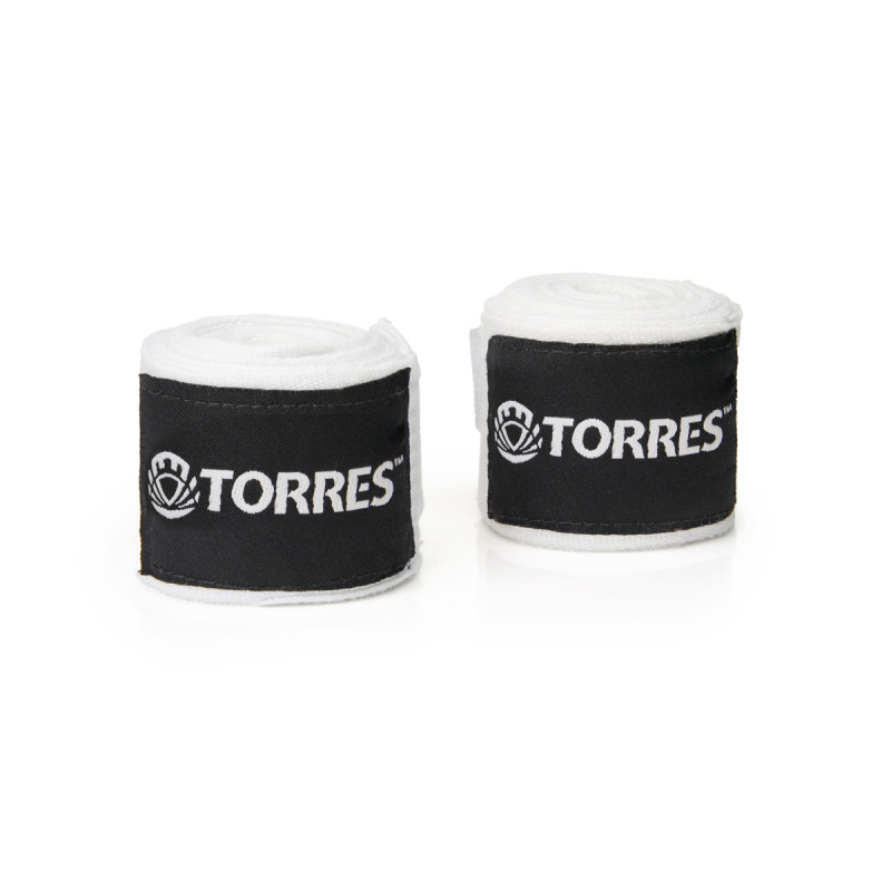 Бинт боксерский TORRES, PRL619016W, дл. 2,5 м, шир. 5 см, 1 пара, хлопок, белый