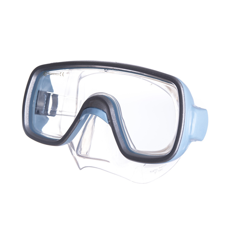 Маска для плав. Salvas Geo Md Mask, CA140S1QYSTH, закален.стекло, силикон, р. Medium, голубой