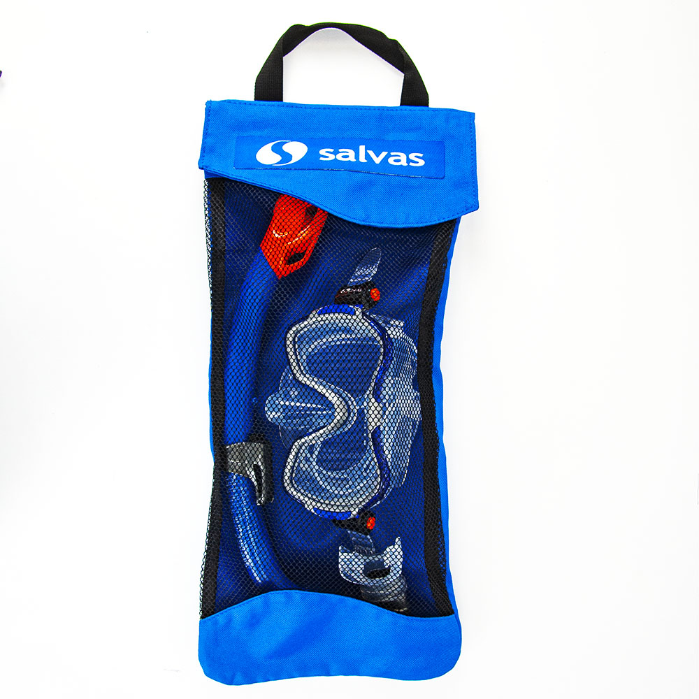 Набор для плавания Salvas Wave Set, EA530S1BYSTB, р. Medium, синий в сетч. сумке