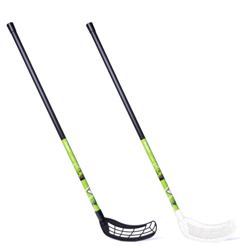 Клюшка для флорбола RealStick Player, MR-KF-Pl95, 95см, прямой крюк, композит, черно-салатовый