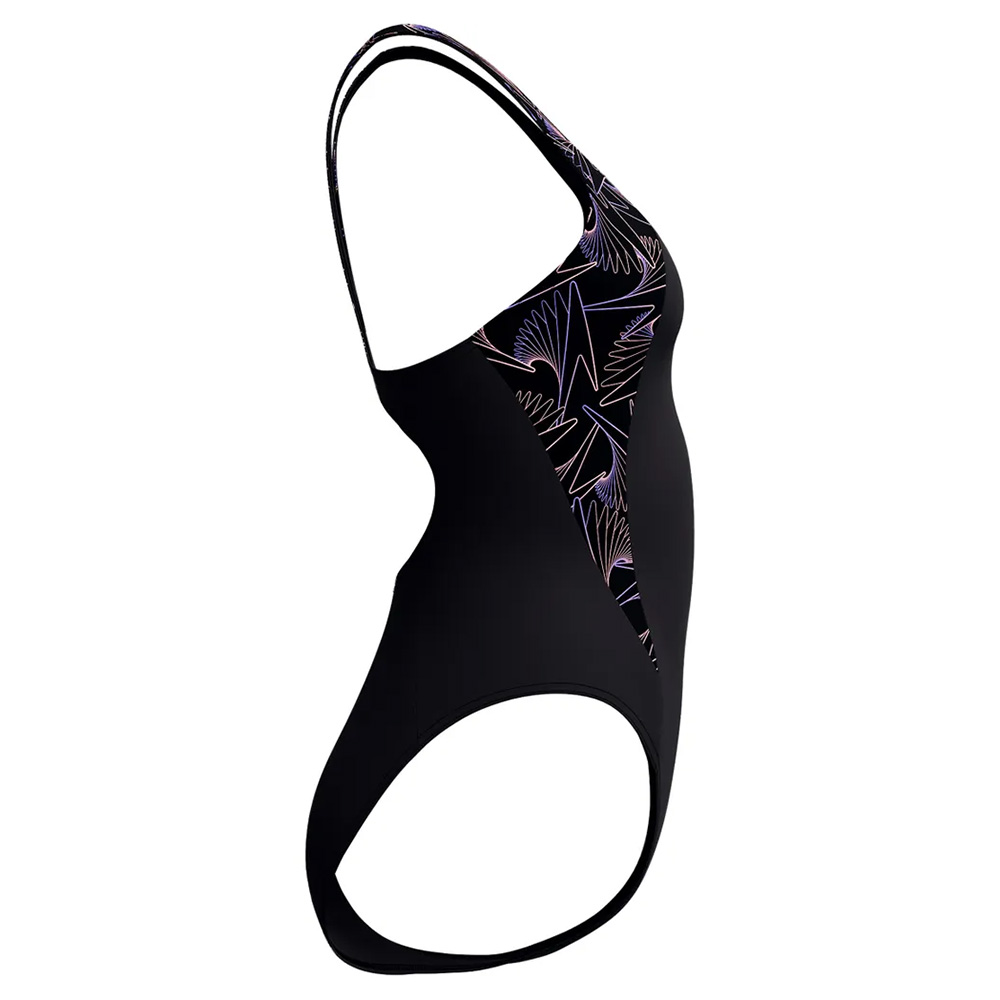 Купальник SPEEDO Hyperboom Splice Muscleback, 8-1347018692, р.32 (рос.44), полиэстер, ПБТ, чер-сирен